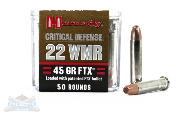 Hornady 22 WMR 45gr FTX Critical Defense Ammunition 50rds - 83200 - Hornady