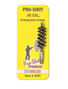 Pro-Shot .45 Cal. Stainless Steel Bore Brush  45ST - Proshot