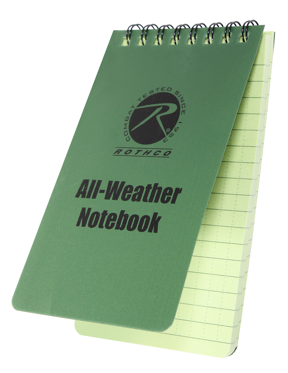 Rothco Rothco All-Weather Waterproof Notebook - Olive Drab, 3 X 5