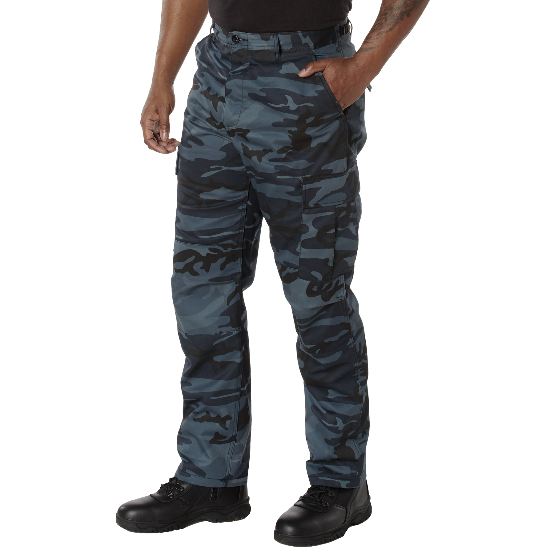 Rothco Rothco Color Camo Tactical Bdu Pants - Midnight Blue Camo, Medium