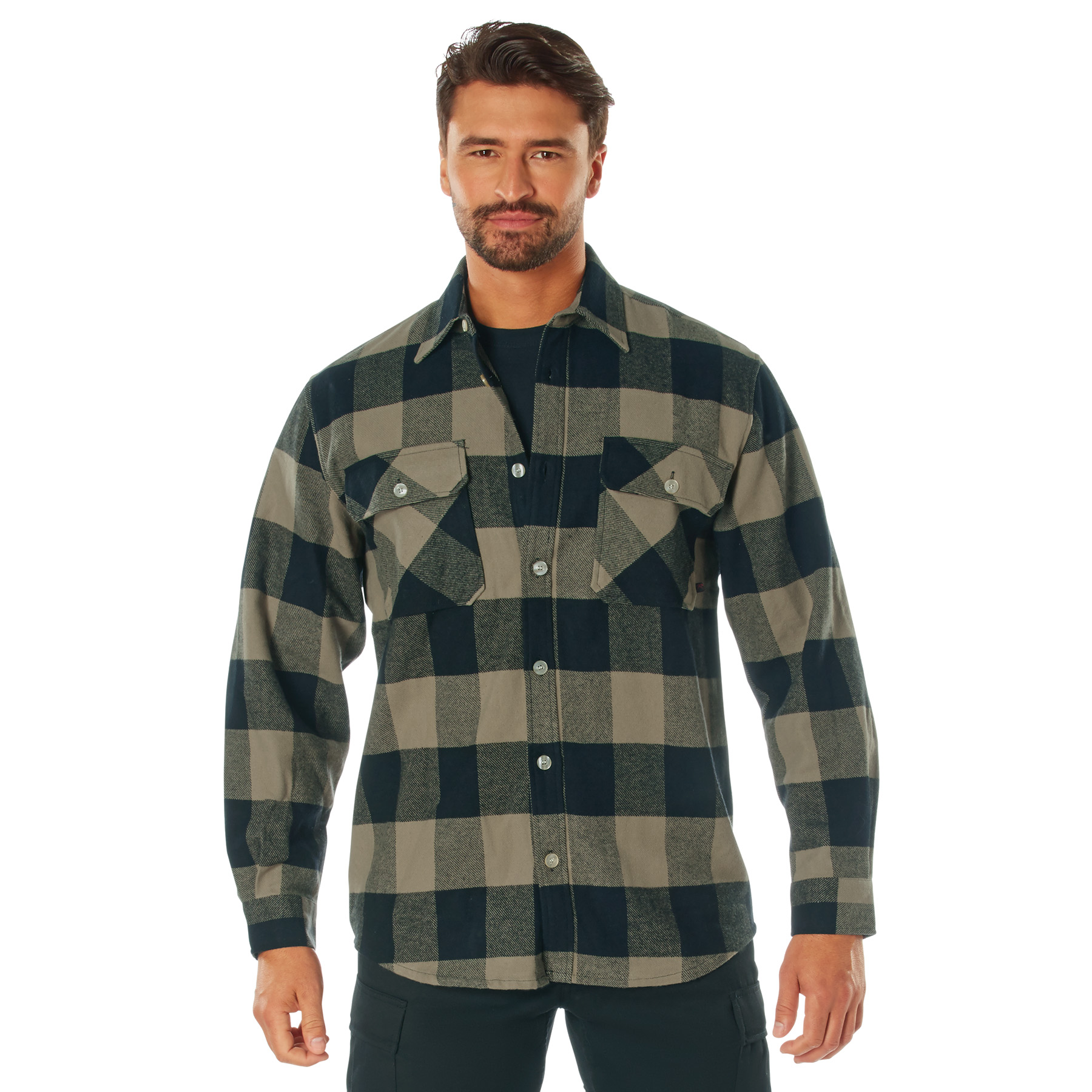 Rothco Rothco Extra Heavyweight Buffalo Plaid Flannel Shirt - Coyote Brown Plaid, 2X-Large