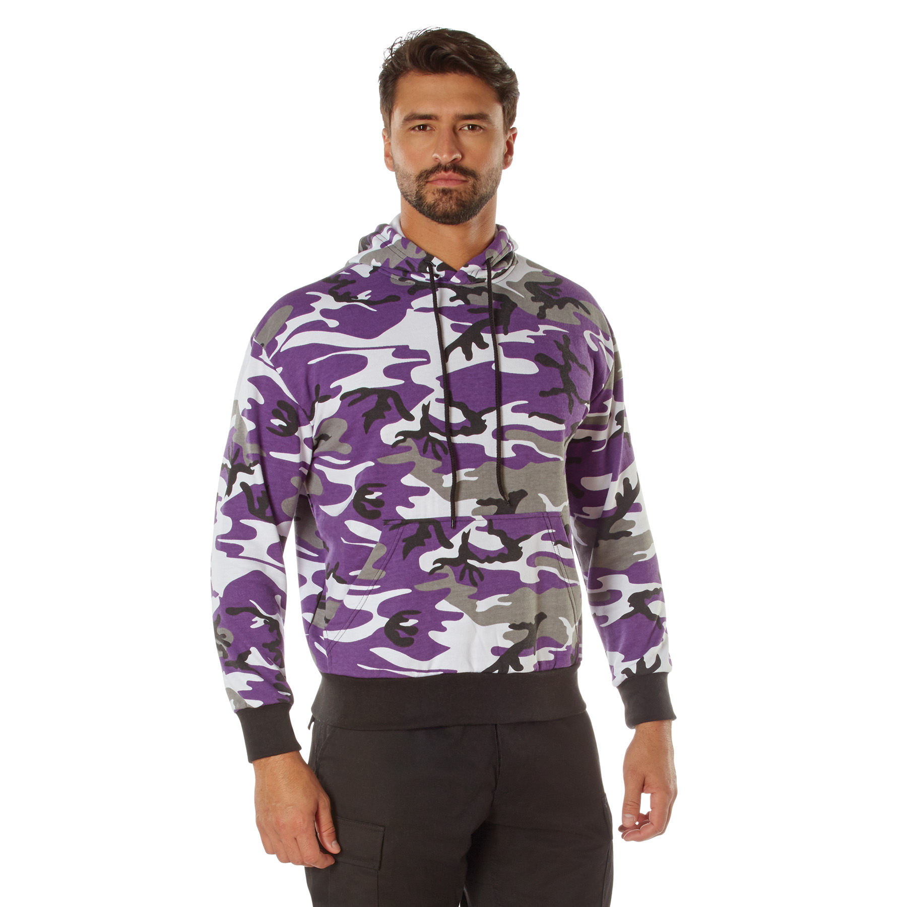Rothco Rothco Camo Pullover Hooded Sweatshirt - Ultra Violet Camo, Large