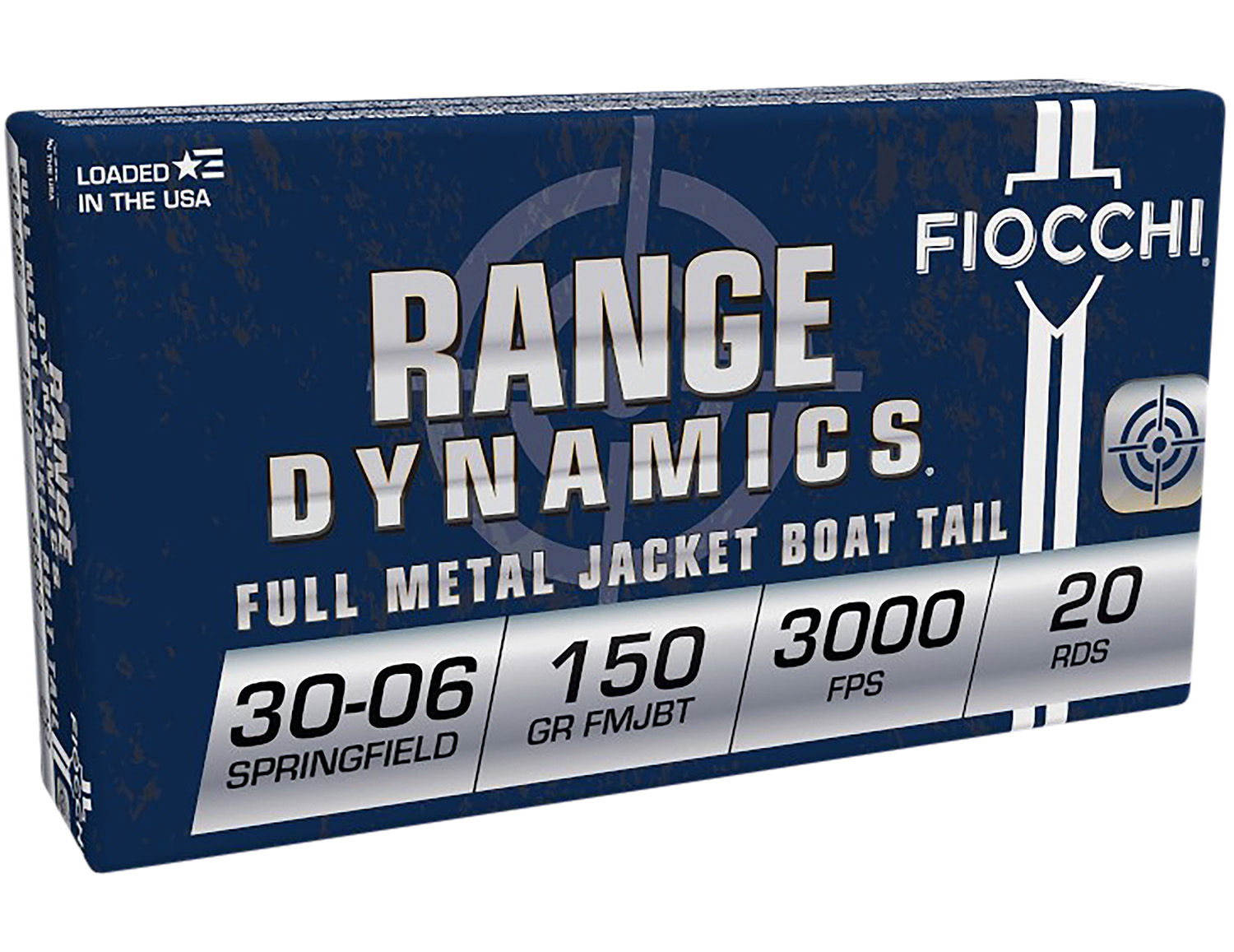 Fiocchi Range Dynamics 30-06 Springfield 150gr FMJ-BT Ammo, 20rds  - 3006A - Fiocchi