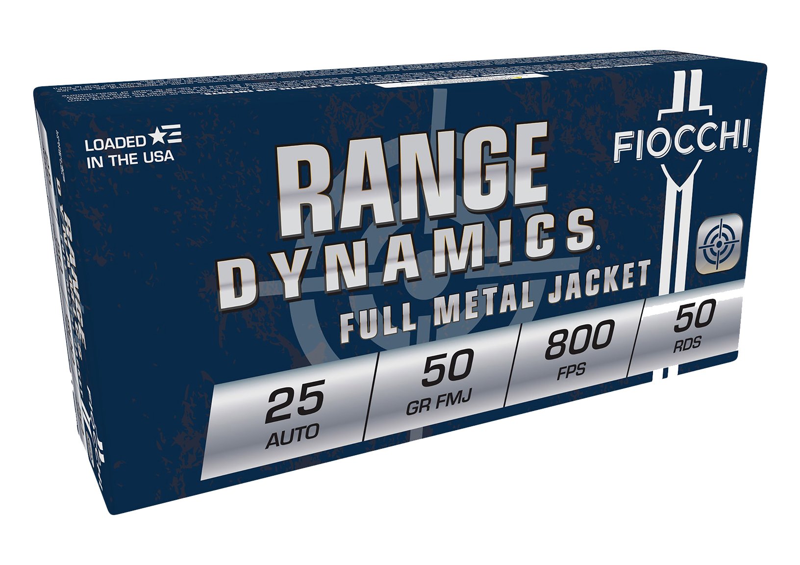 Fiocchi Range Dynamics 25 Auto/ACP 50gr FMJ Ammo, 50rds - 25AP - Fiocchi