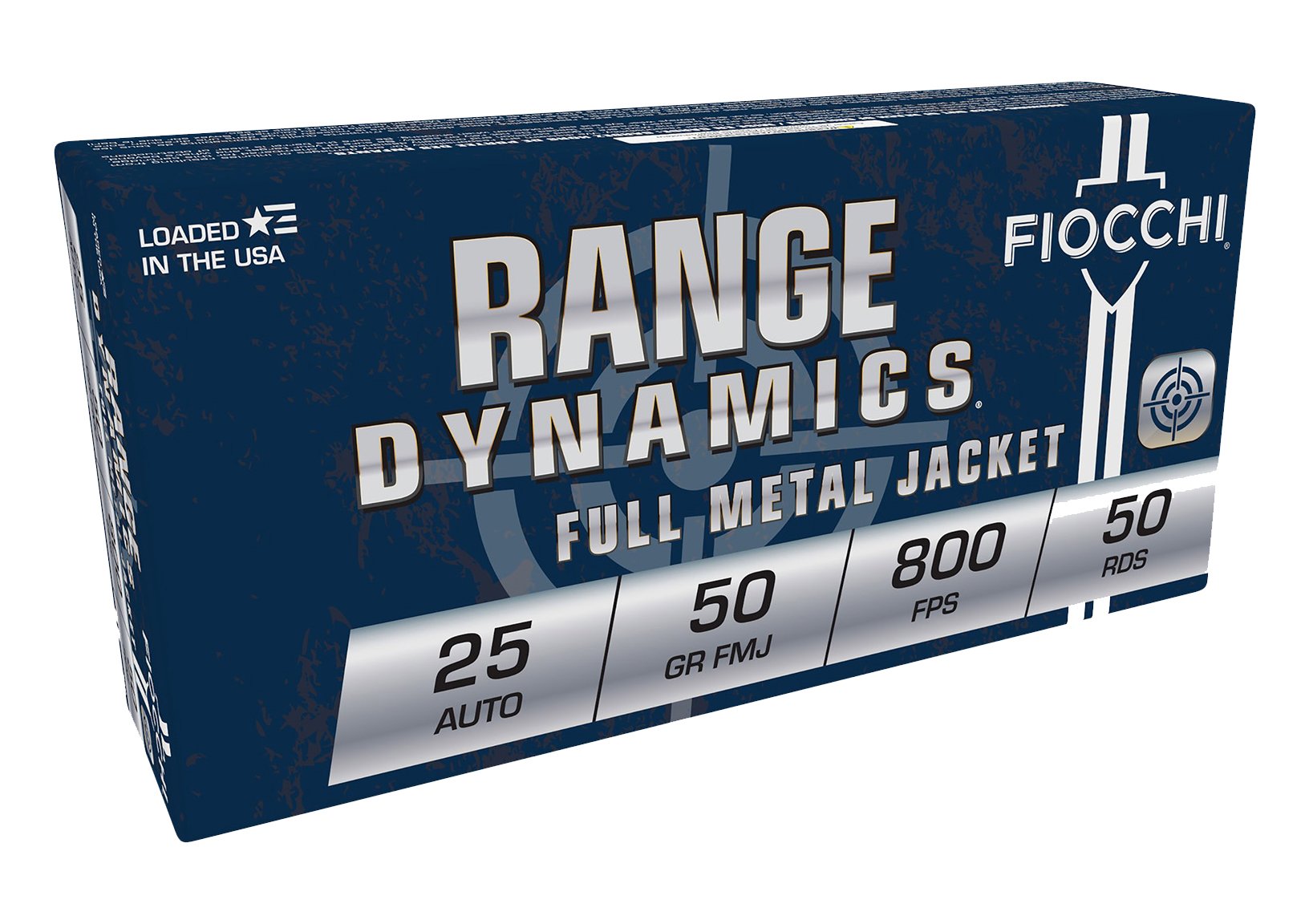 Fiocchi Range Dynamics 25 Auto/ACP 50gr FMJ Ammo, 50rds - 25AP