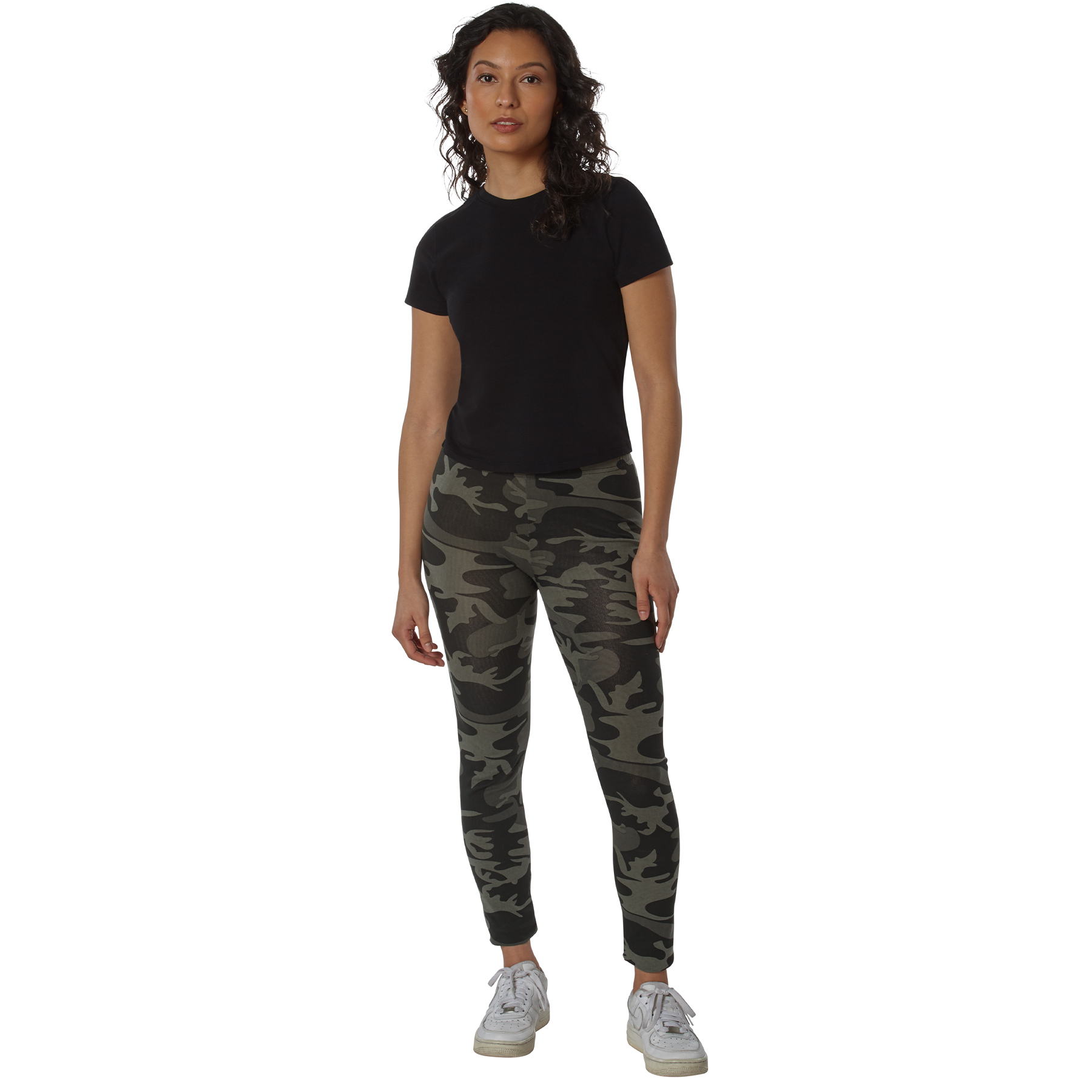 Rothco Rothco Womens Workout Performance Camo Leggings With Pockets - Black Camo, X-Large