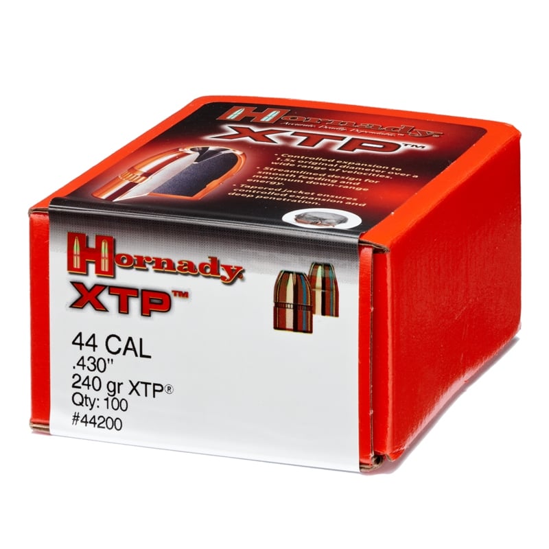 Hornady 44 Cal (.430) 240 gr HP XTP Bullets, 100 Count - 44200 - Hornady