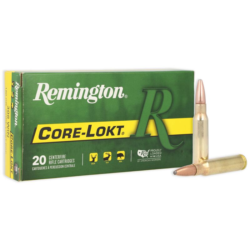 Remington Core-Lokt .308 Win Ammo 180 Grain PSP, 20rds - R308W3 - Remington