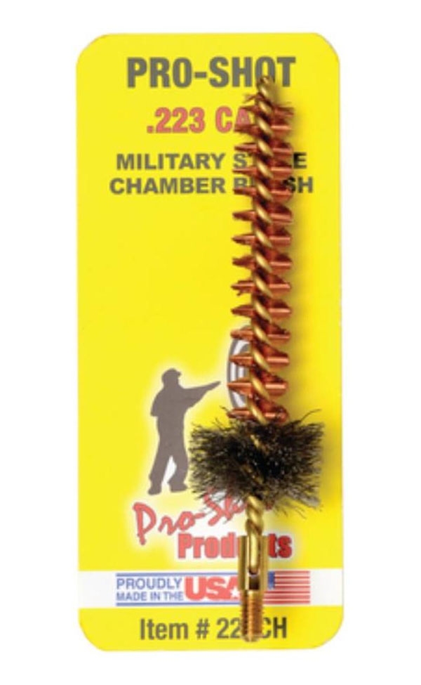 Pro-Shot .223/5.56 AR15/M16 Military Style Bronze Chamber Brush - 223CH - Proshot