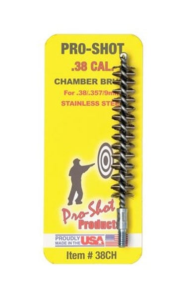Pro-Shot .38/.357 Cal. Stainless Steel Chamber Brush - Proshot