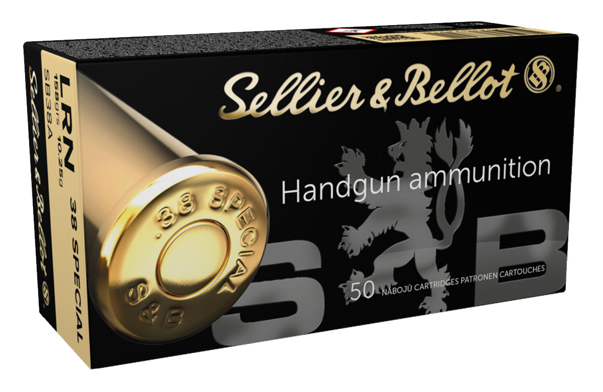 Sellier & Bellot .38 Special 158 gr LRN 50 Rounds Ammunition - SB38A - Sellier & Bellot Ammunition