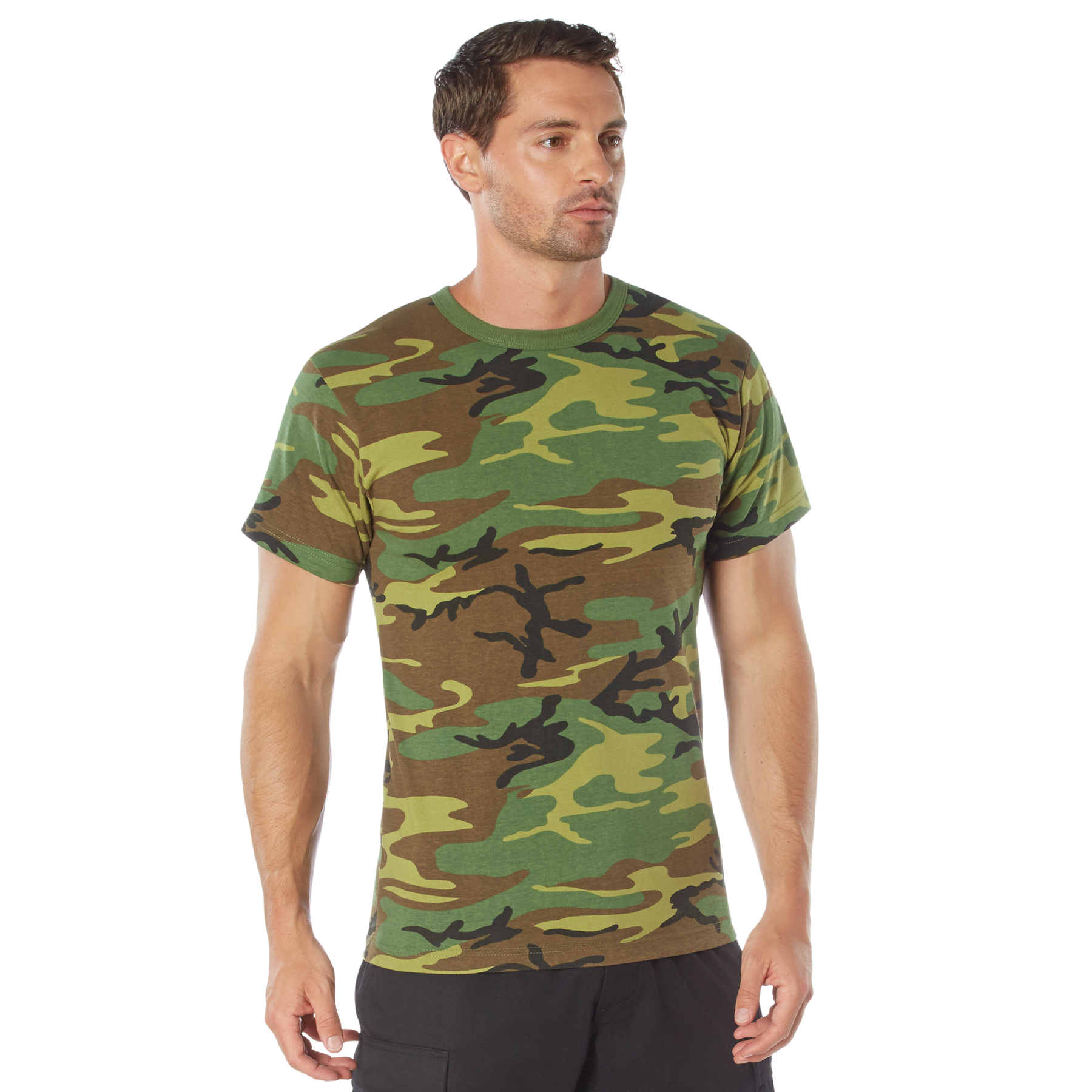 Rothco Rothco Heavyweight T-Shirts - Woodland Camo, Medium