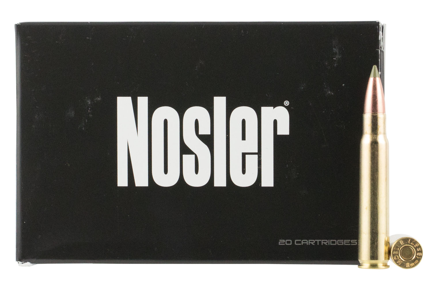 Nosler 8x57 JS Mauser 180 grain Expansion Tip Lead-Free Rifle Ammo, 20/Box - 40643 - Nosler
