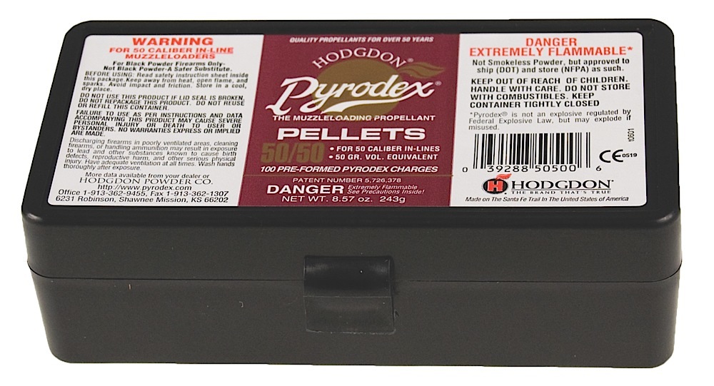 Hodgdon Pyrodex .50 50 gr Muzzle Loading Pellet, 100/box - P5050 - Hodgdon