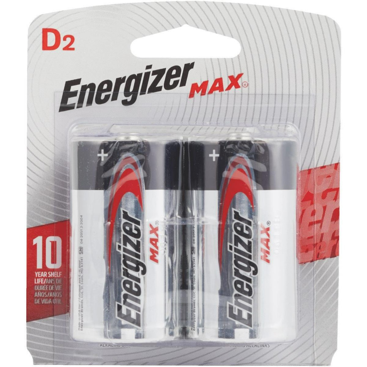 Energizer Max D Battery-2Pack-E95BP-2 - Energizer