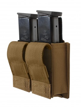 Rothco Molle Double Pistol Mag Pouch With Insert - Coyote Brown - Rothco