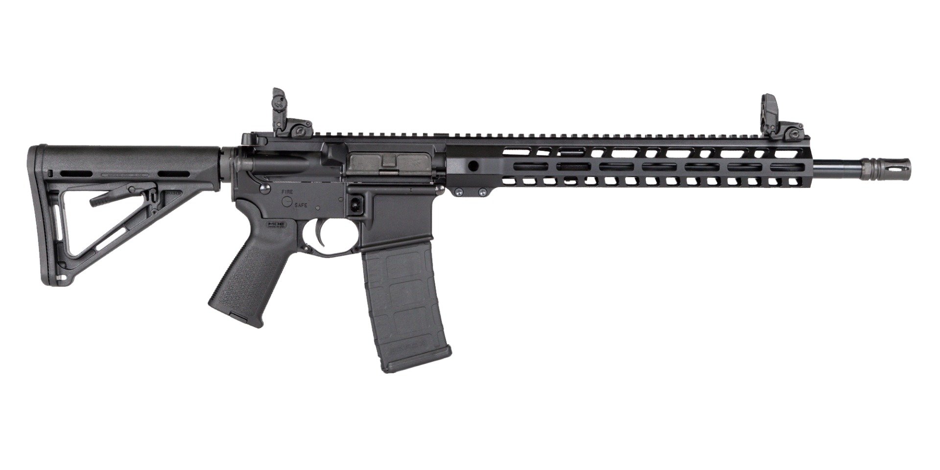PSA .300 Blackout AR-15 Rifle 16" MOE M-LOK w/ MBUS Sights - 516444735 - Palmetto State Armory