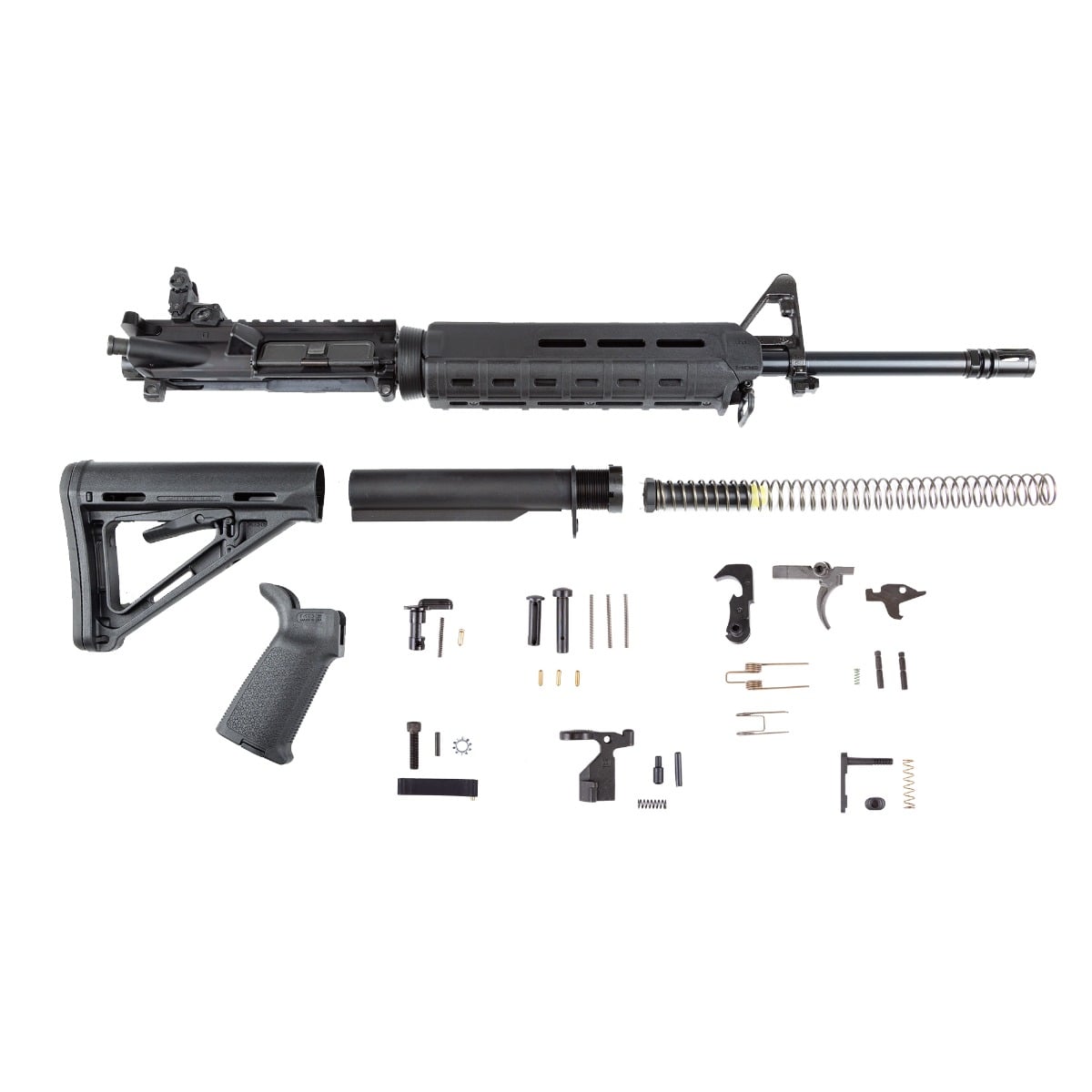 PSA 16" Midlength 5.56 NATO 1/7 Nitride MOE EPT Rifle Kit & Rear MBUS - 516444983 - Palmetto State Armory
