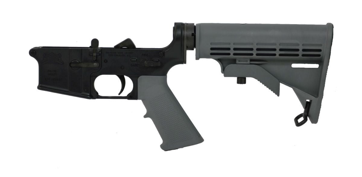 BLEM PSA AR15 Complete Classic Stealth Lower, Gray - Palmetto State Armory
