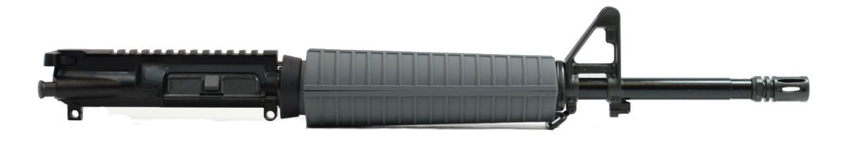 PSA 16" Mid-Length 5.56 NATO 1/7 Phosphate Classic Upper With BCG & Charging Handle - Gray