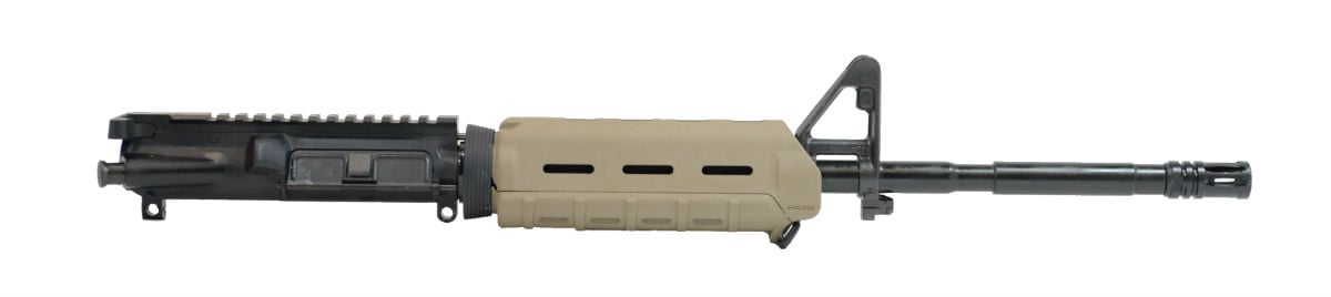 PSA 16" Nitride 1:7 M4 Carbine 5.56 NATO MOE AR-15 Upper Assembly, FDE - with BCG/CH