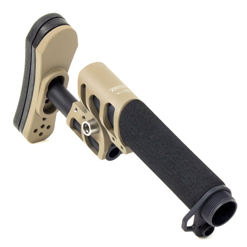 Odin Works Zulu Adjustable Stock Kit w/ Padded Pistol Buffer Tube & End Plate, Flat Dark Earth - Odin Works