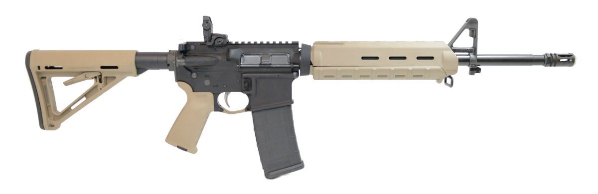 PSA PA-15 16" Nitride A2 Mid-Length 5.56 NATO MOE EPT AR-15 Rifle, FDE - Palmetto State Armory