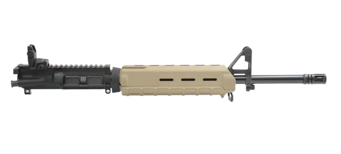 PSA 16" Mid-length Nitride 5.56 NATO 1:7 MOE Freedom Upper & Rear MBUS w/ BCG & CH, FDE - 516447123