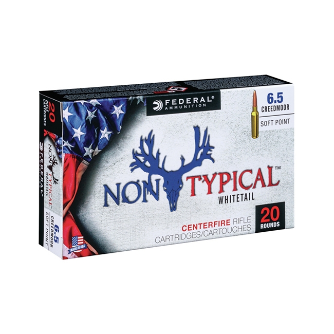 Federal 6.5 Creedmoor 140gr Non-Typical Whitetail Centerfire Rifle Ammunition, 20 Rounds - 65CDT1 - Federal