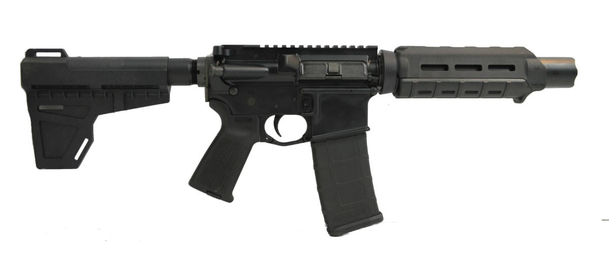 PSA AR-15 Pistol 5.56 Shockwave Marauder with 7" Nitride Barrel, Black - Palmetto State Armory
