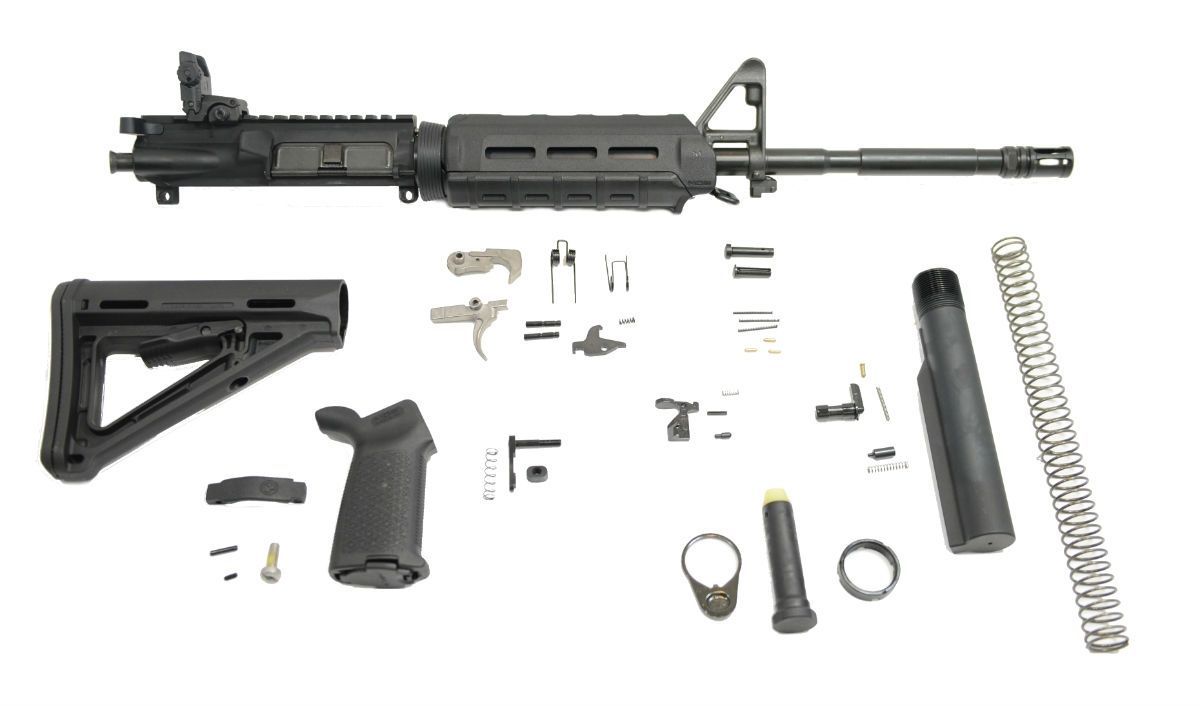 PSA 16" M4 5.56 NATO 1/8 Phosphate MOE EPT Rifle Kit w/ Rear MBUS - Palmetto State Armory