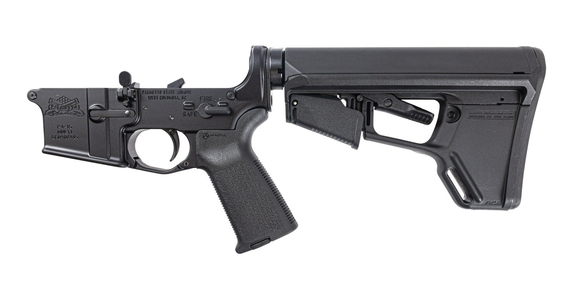 PSA AR-15 Lower Magpul SSA-E ACS-L Edition - Black, No Magazine - 516447519 - Palmetto State Armory