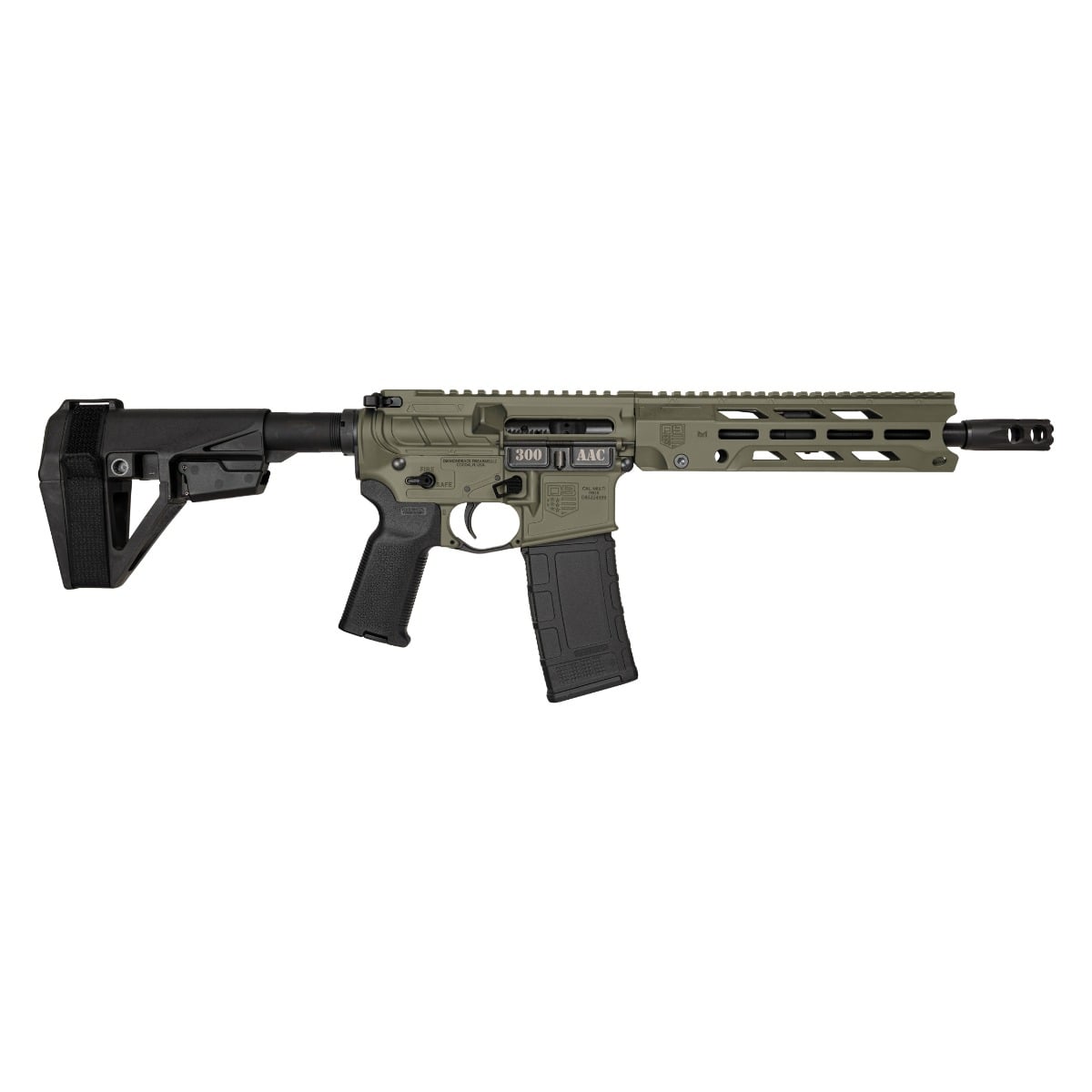 Diamondback Firearms Obsidian DB15 10" .300 Blackout AR Pistol, ODG - Diamondback Firearms