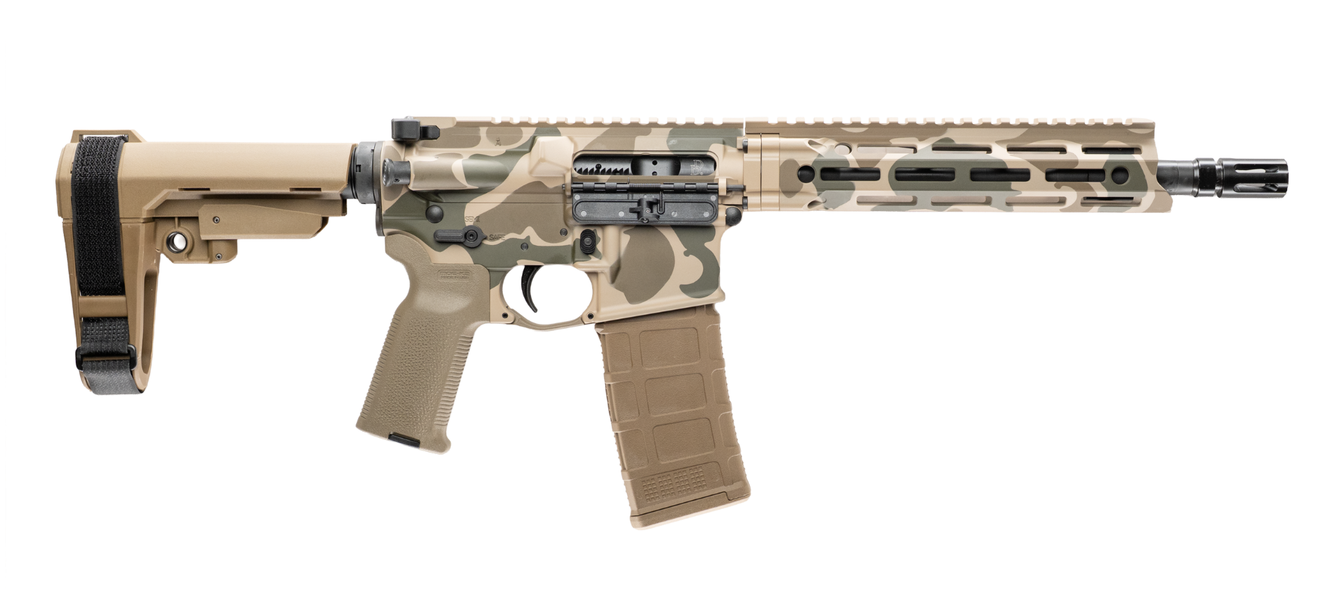 CNC Firearms Daniel Defense V7 10.3' 5.56 NATO AR Pistol, Duck Camo