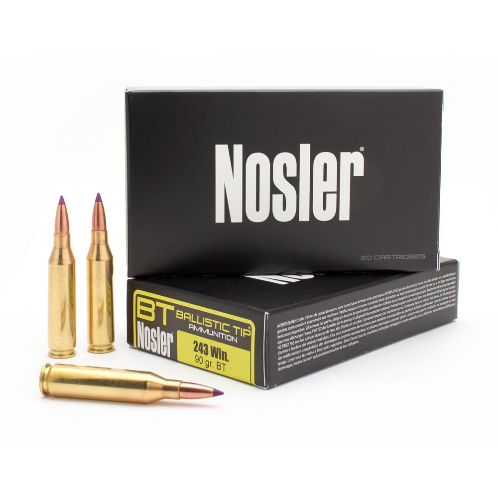 Nosler 243 Win 90gr Ballistic Tip 20 Rnds - 40050