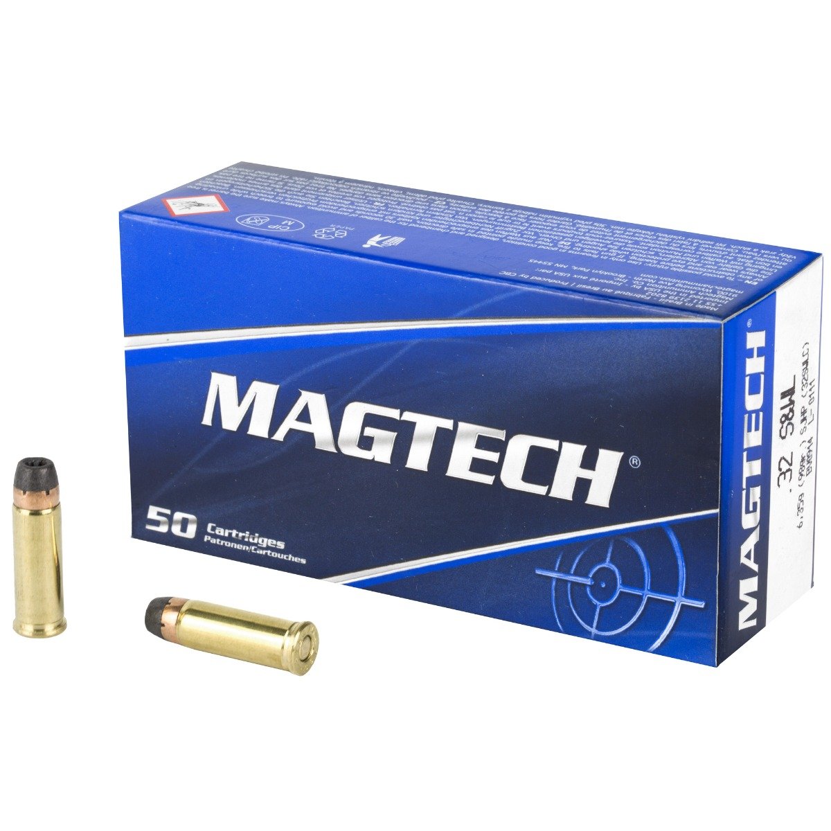 Magtech .32 S&W 98gr Semi Jacketed Hollow Point 50 rds Ammo - 32SWLC
