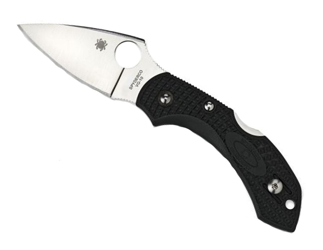 Spyderco Dragonfly 2 Plain Edge Knife, Black - C28PBK2 - Spyderco