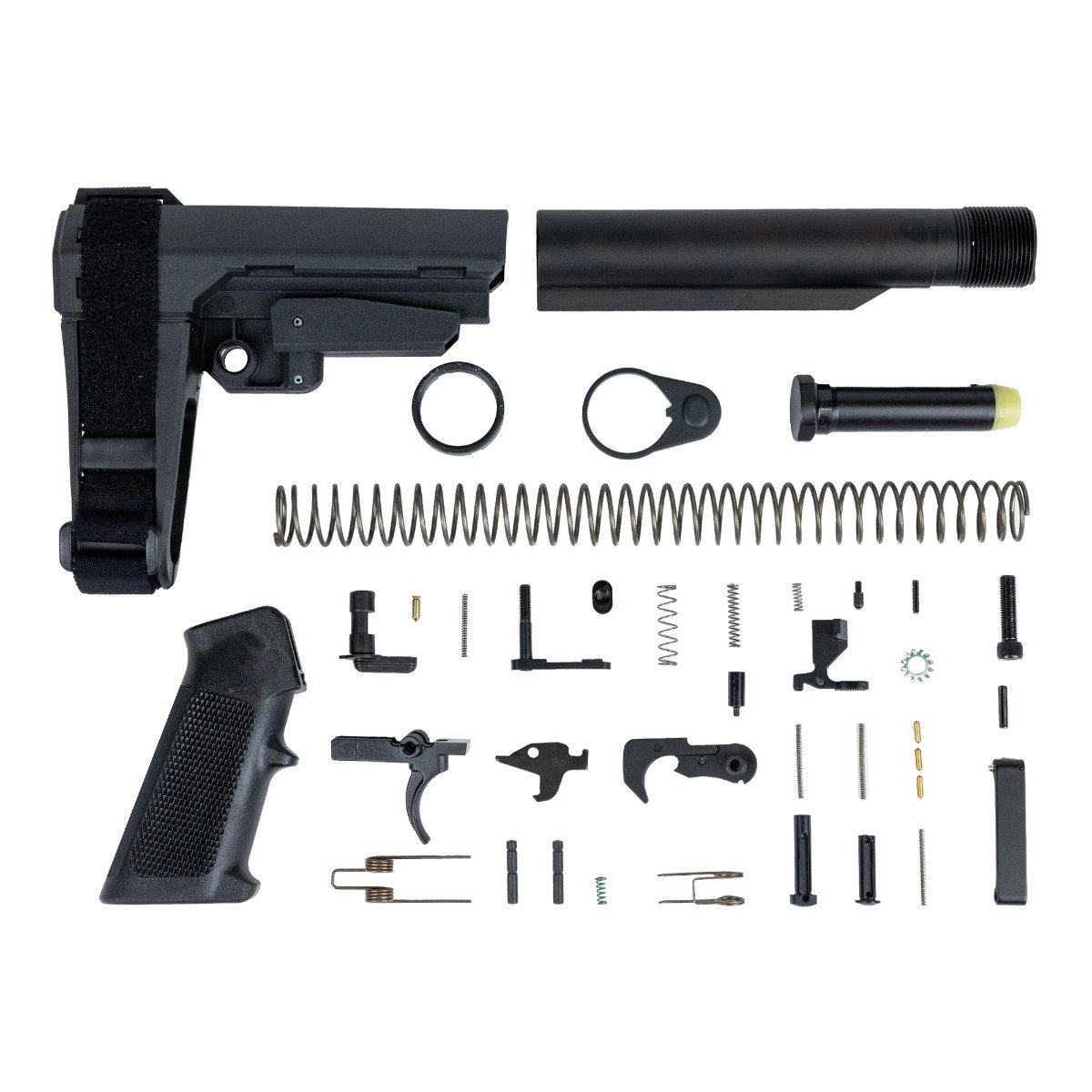 PSA Pistol Lower Build Kit With Adjustable SB Tactical Brace, Black - 5165448118 - Palmetto State Armory