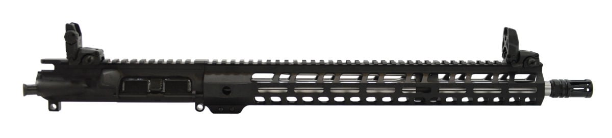 PSA 16" Mid-length 5.56 NATO 1:7 Stainless Steel 15" Lightweight  M-lok Upper With MBUS Sight Set - No BCG or CH - 5165448124 - Palmetto State Armory