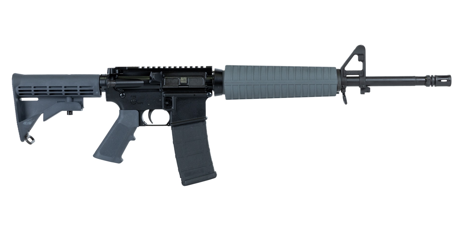 PSA PA-15 16"Phosphate A2 Mid-Length 5.56 NATO Classic AR-15 Rifle, Gray - Palmetto State Armory