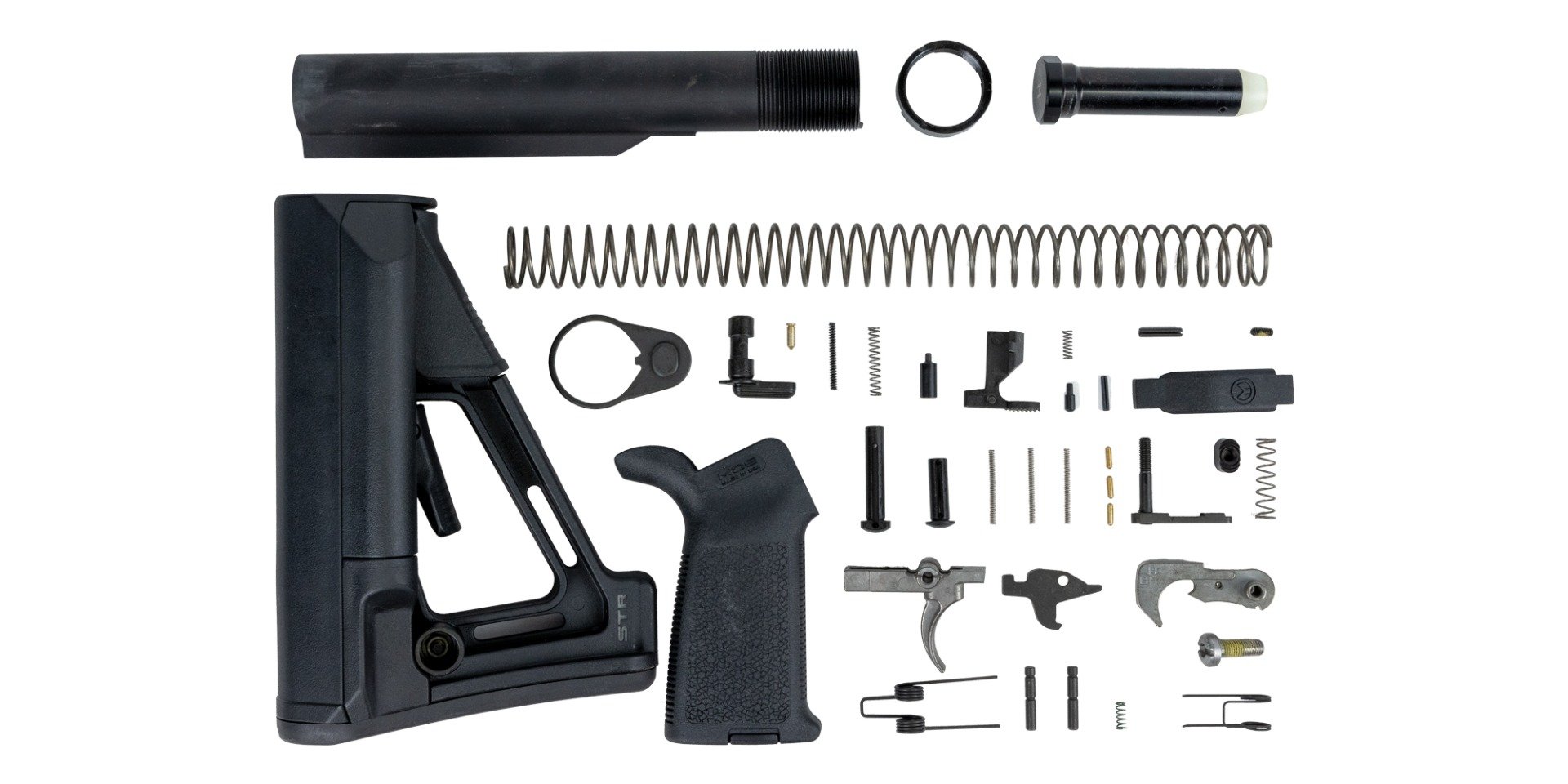 PSA PA10 MOE STR EPT Lower Build Kit, Black - Palmetto State Armory