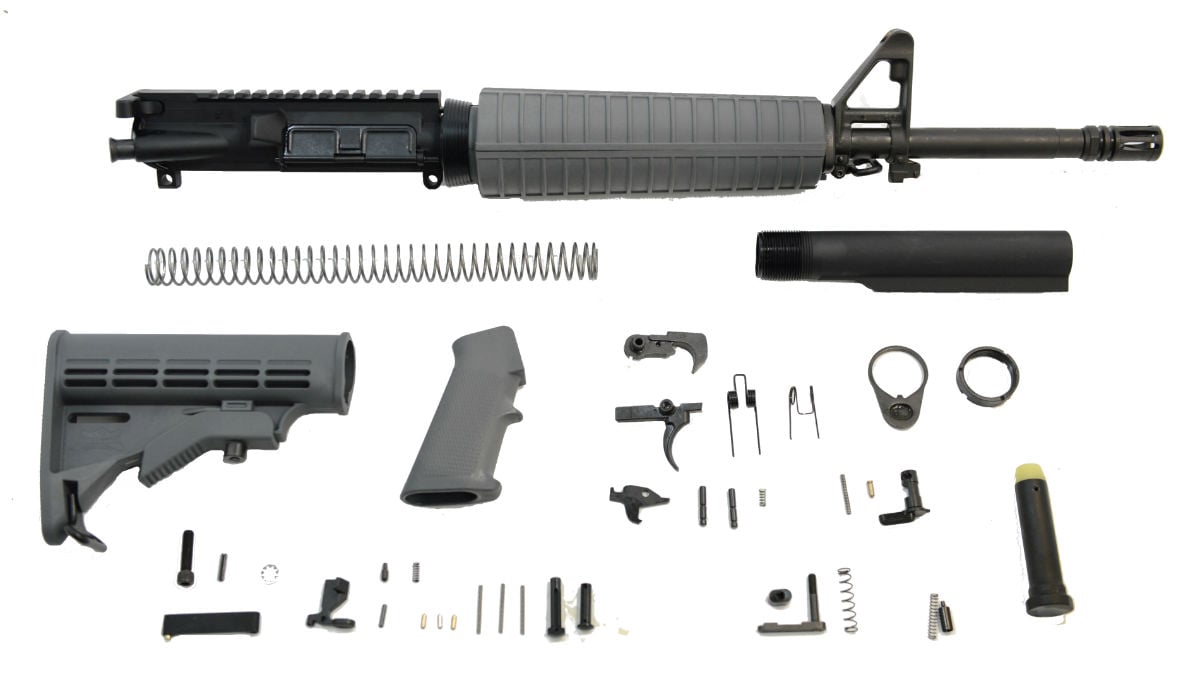 PSA 16" Mid-Length 5.56 NATO 1/7 Phosphate Classic Rifle Kit, Gray - Palmetto State Armory