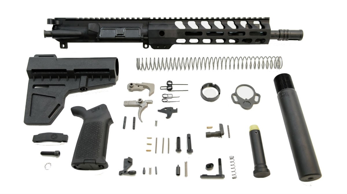 PSA 10.5" Carbine-Length 5.56 NATO 1/7 Nitride 9" Lightweight M-Lok MOE EPT Shockwave Pistol Kit - Palmetto State Armory