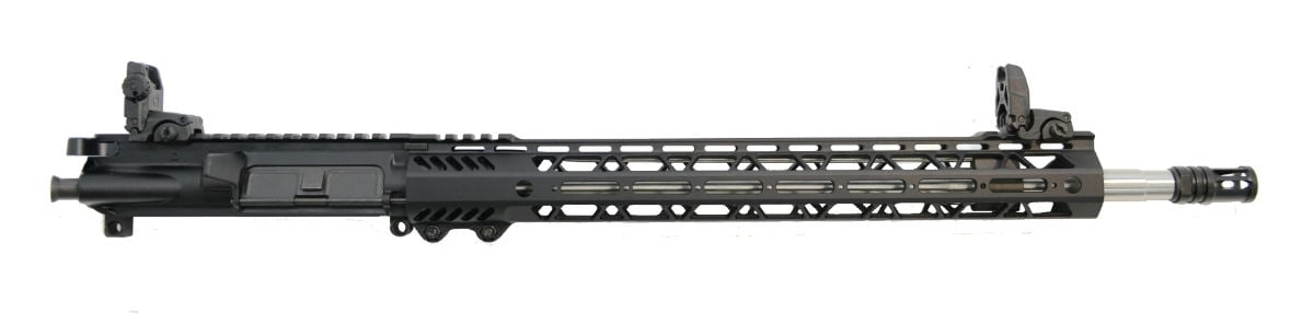 PSA 18" Rifle Length .223 Wylde 1/7 Stainless Steel 15" M-lok Upper With BCG, CH, & MBUS Sight Set - 5165448754 - Palmetto State Armory