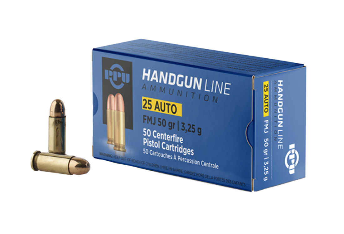 Prvi Partizan .25 Auto FMJ 50 gr 50 Rounds Ammunition - PPH25 - Prvi Partizan