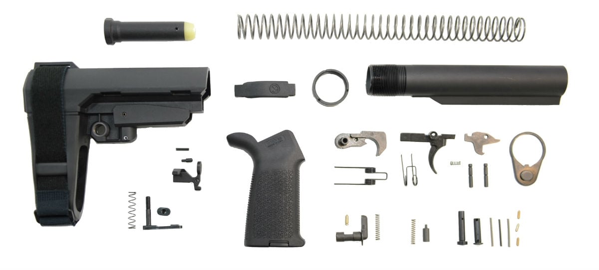 PSA MOE SBA3 Lower Build Kit, Black - Palmetto State Armory
