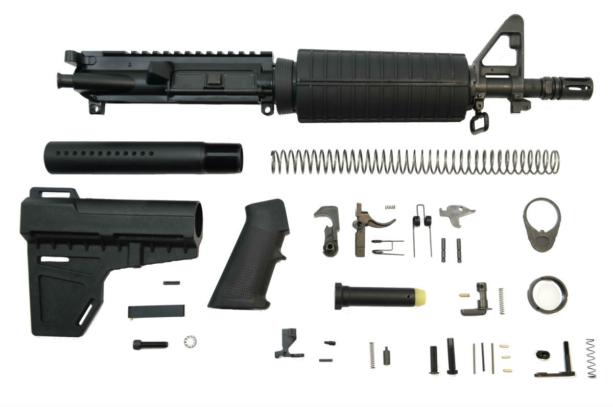 PSA 10.5" 5.56 NATO 1/7" Phosphate Classic Shockwave Pistol Kit, Black - 5165449130 - Palmetto State Armory