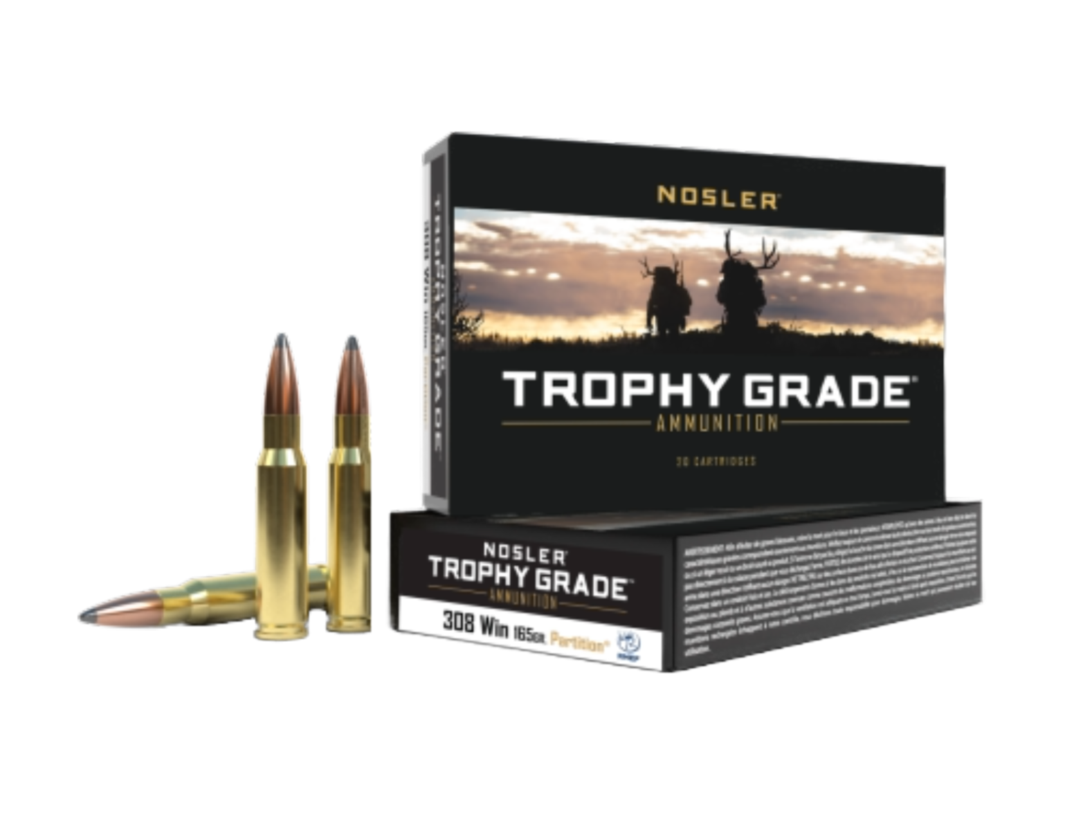 Nosler Trophy Grade .308 Winchester 165gr Partition 20 Rounds Ammunition - 60053 - Nosler