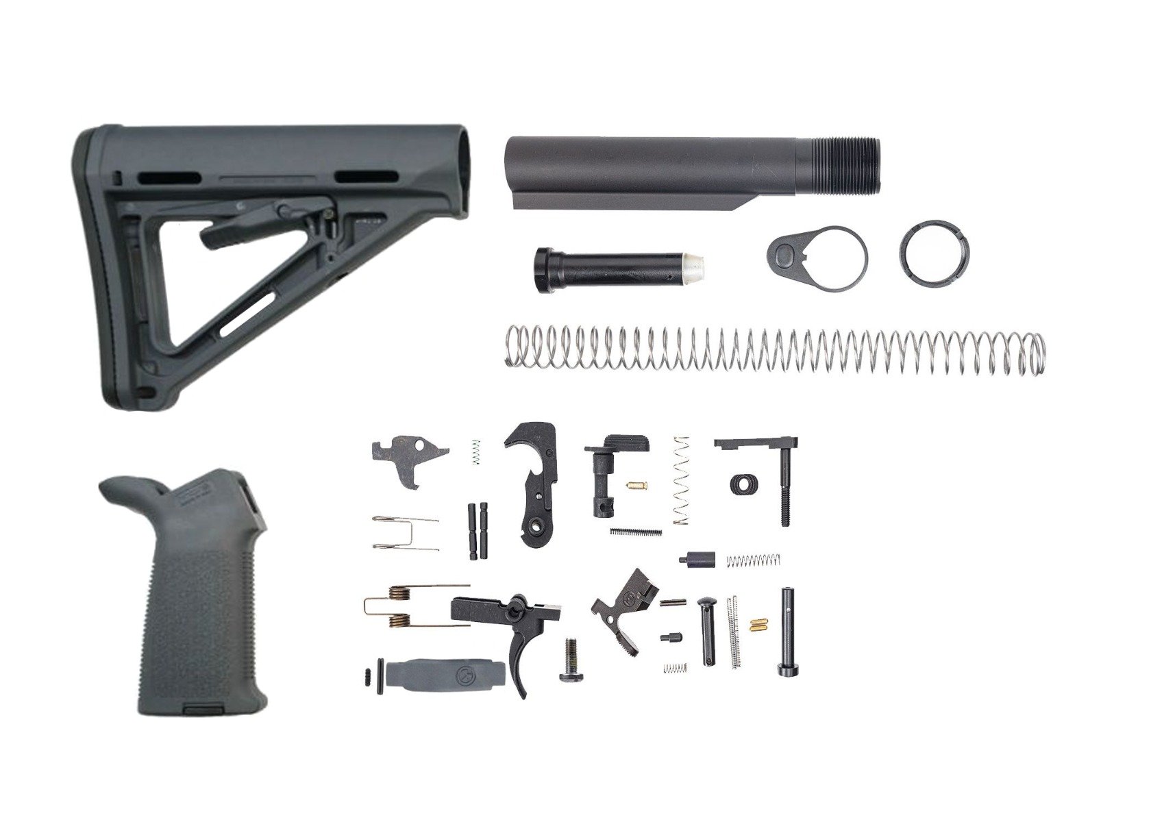 PSA MOE Lower Build Kit, Gray - 5165449542 - Palmetto State Armory