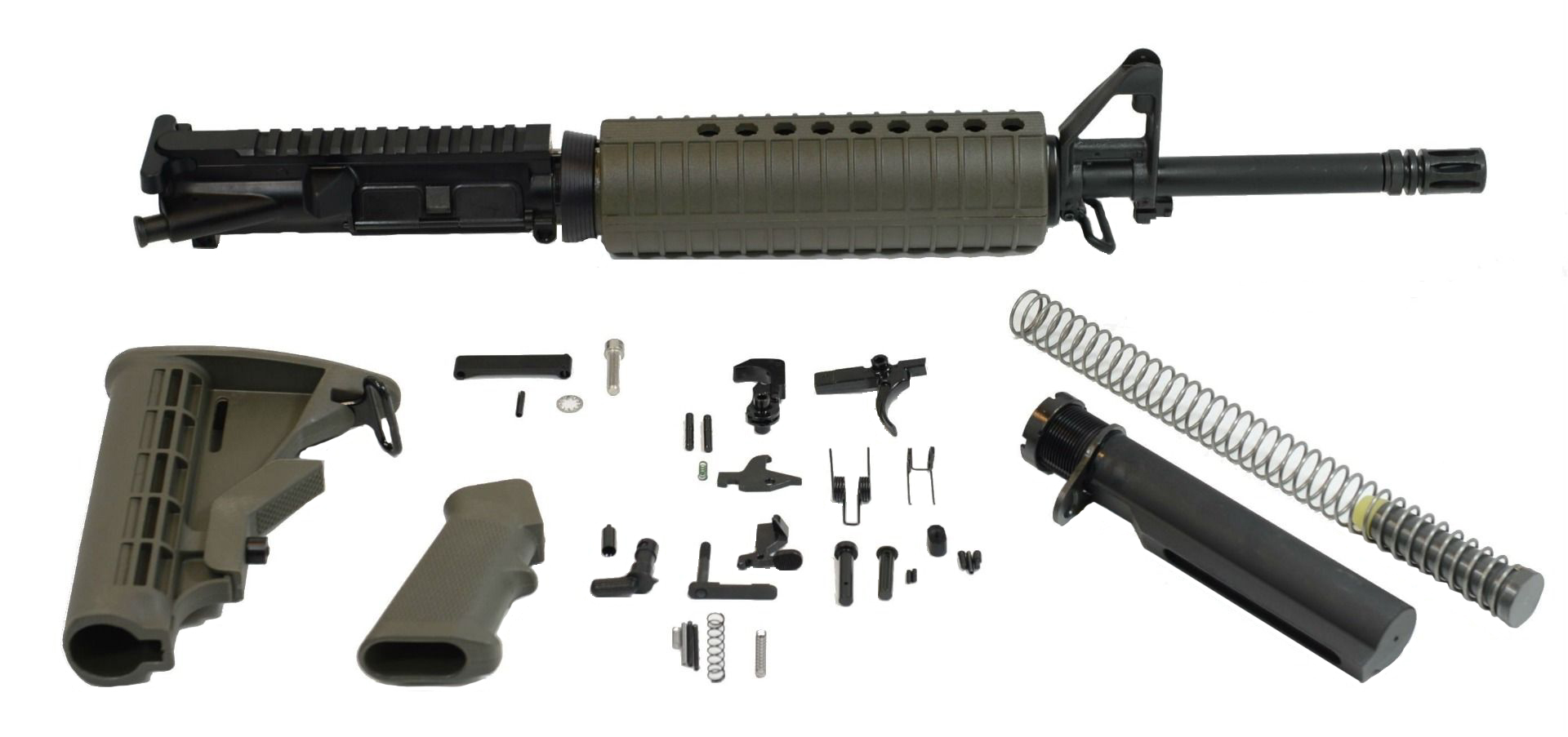 PSA 16" Mid-Length 5.56 NATO 1/7 Phosphate Classic Rifle Kit, ODG - Palmetto State Armory